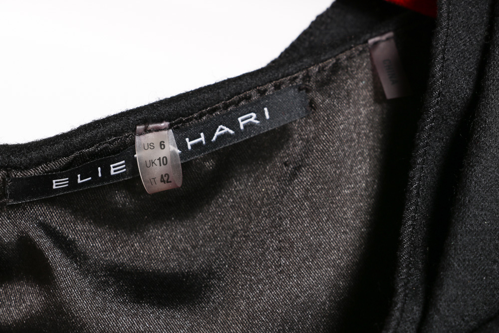 Elie Tahari Black Ribbon Dress