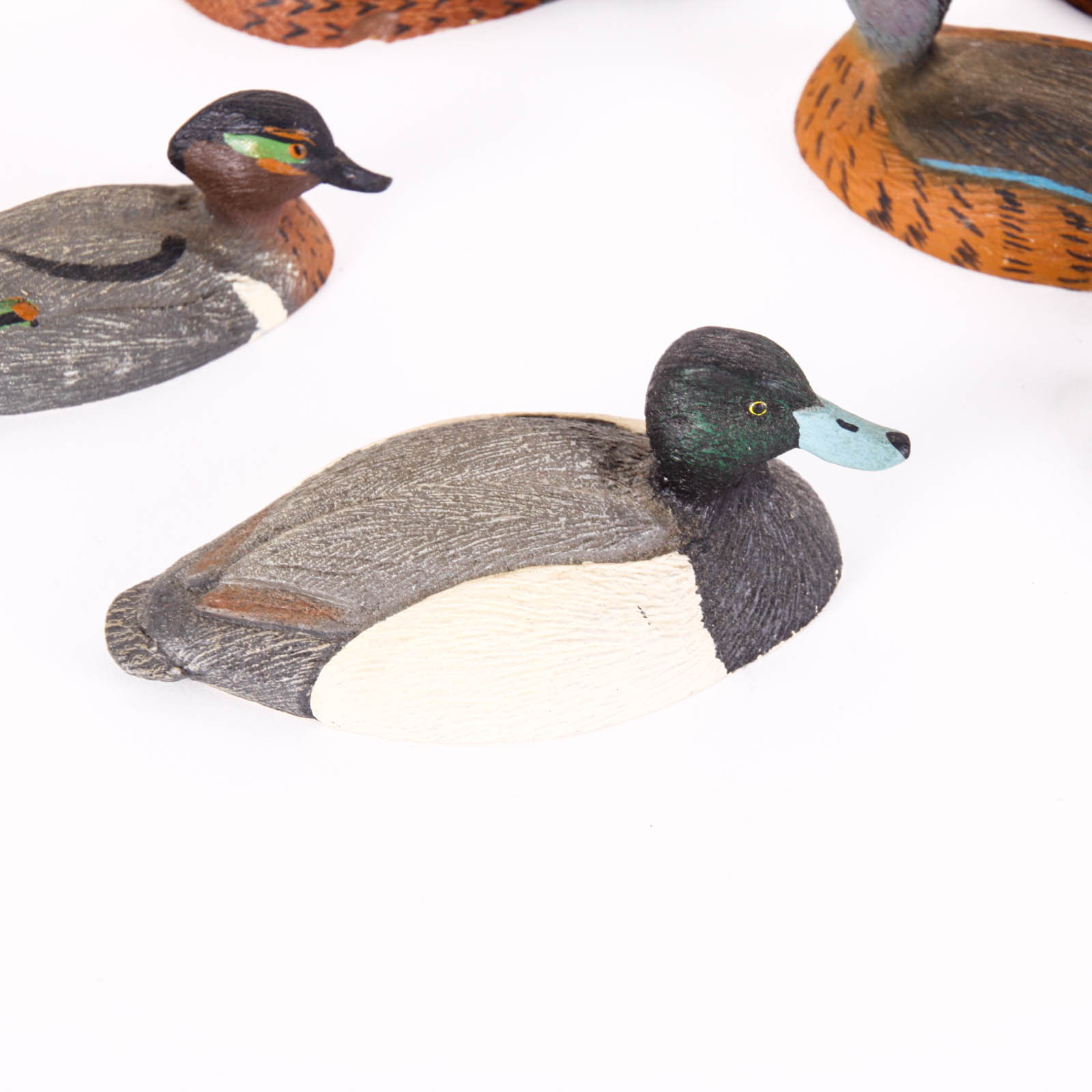 Fifteen Hand-Painted Miniature Ducks by William J. Koelpin