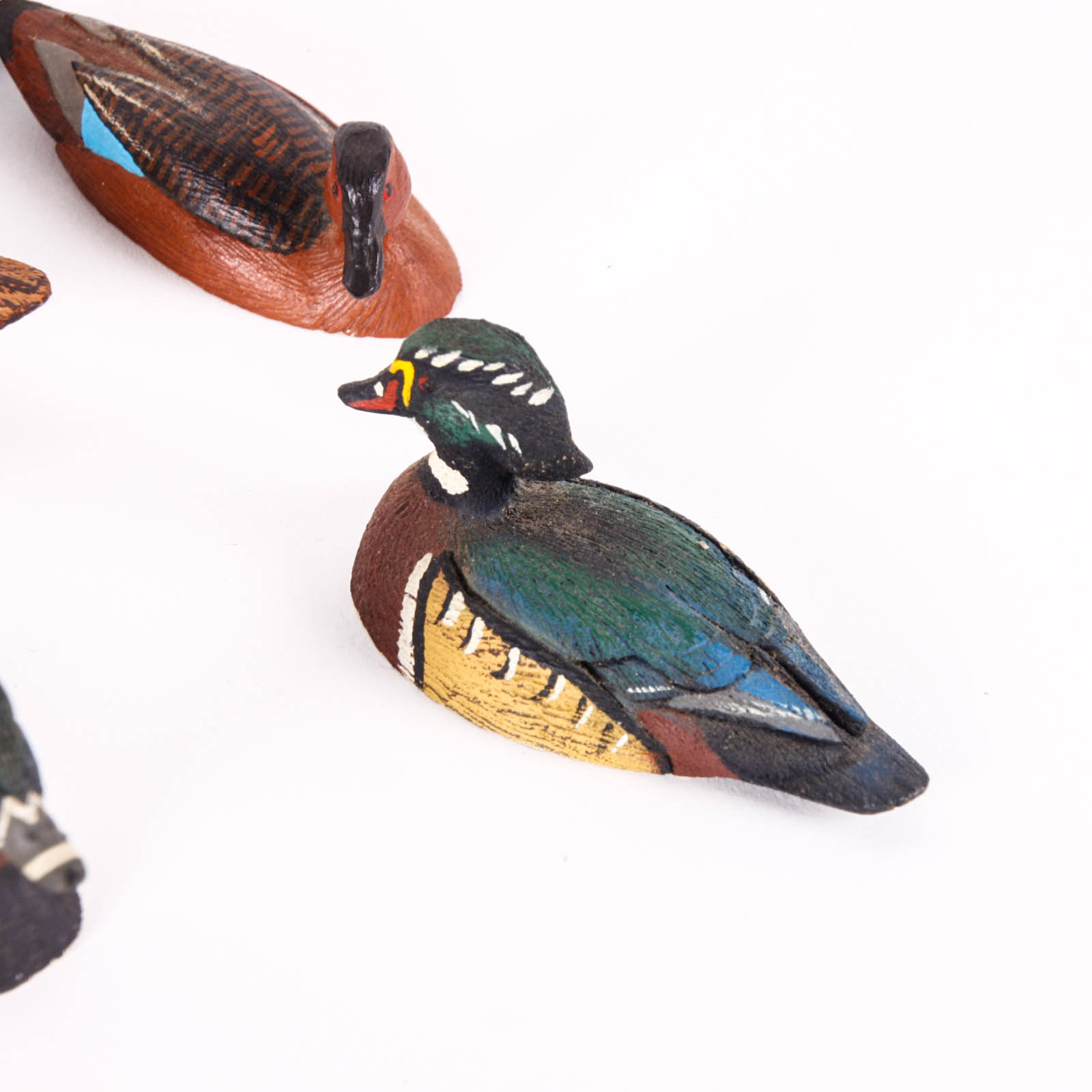Fifteen Hand-Painted Miniature Ducks by William J. Koelpin