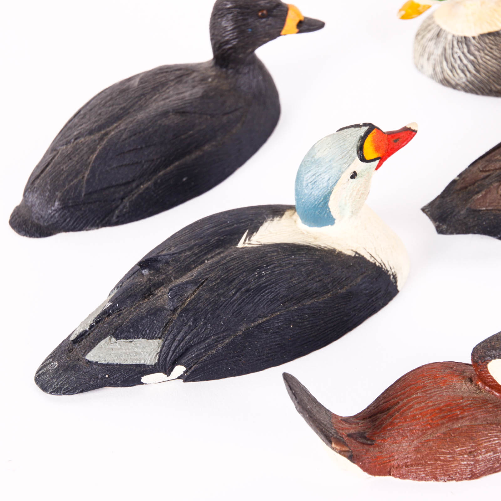 Fifteen Hand-Painted Miniature Ducks by William J. Koelpin