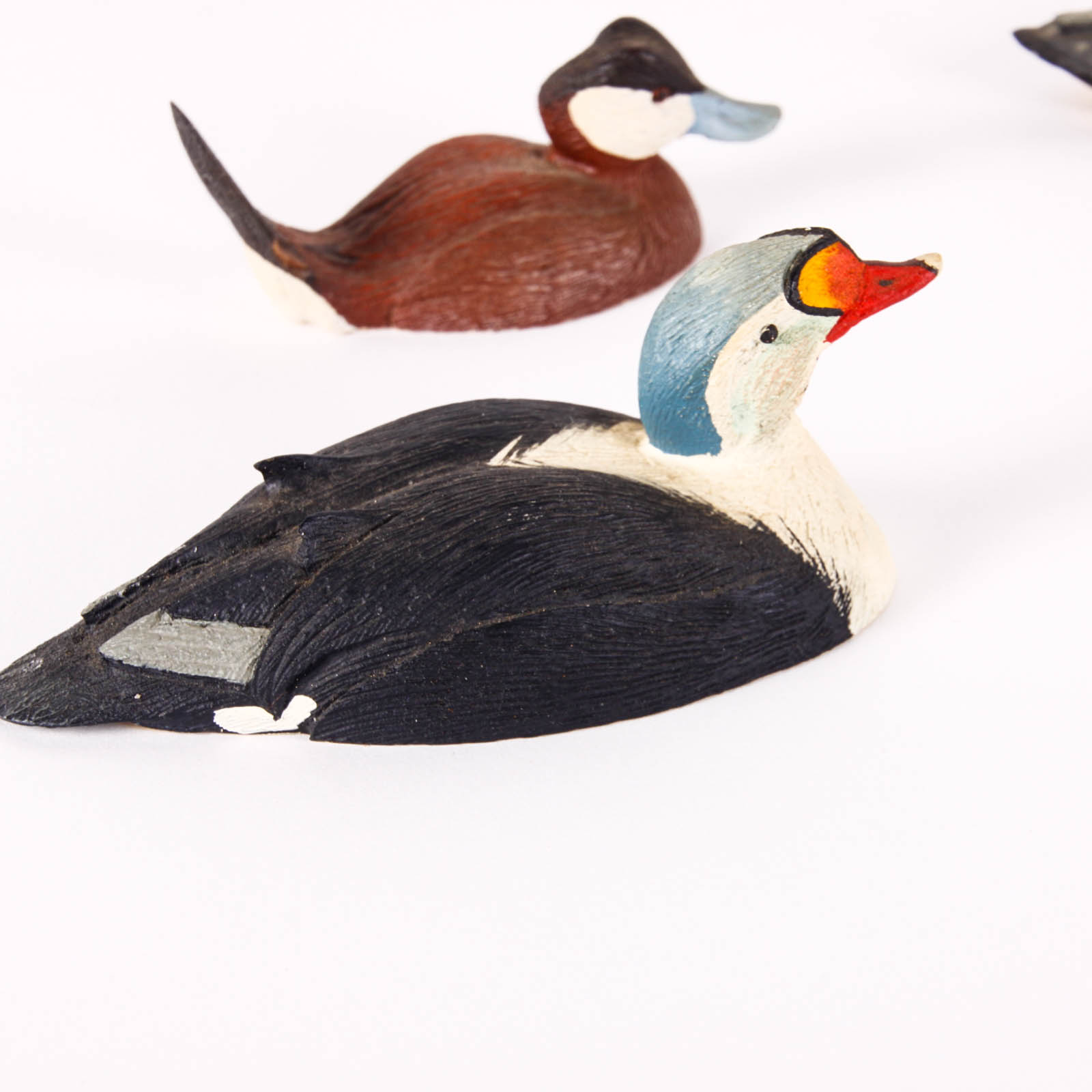 Fifteen Hand-Painted Miniature Ducks by William J. Koelpin