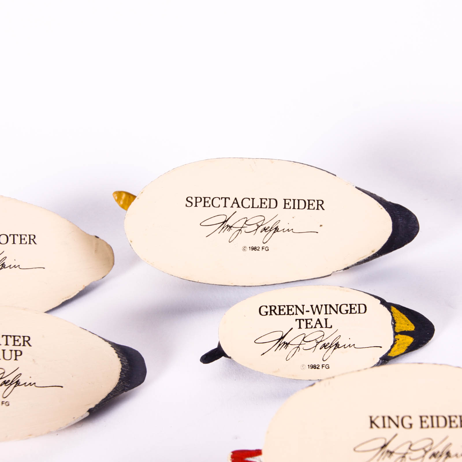 Fifteen Hand-Painted Miniature Ducks by William J. Koelpin