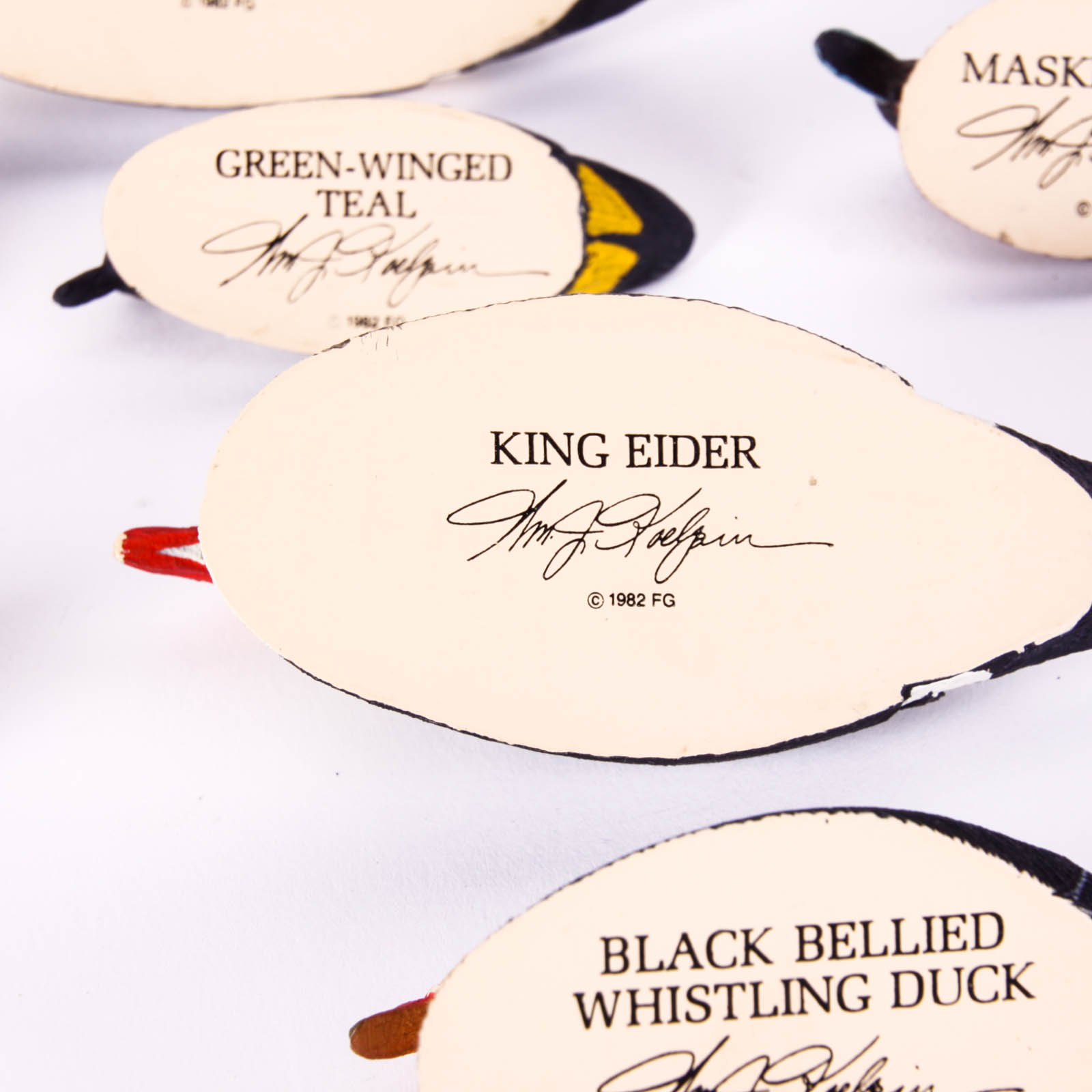 Fifteen Hand-Painted Miniature Ducks by William J. Koelpin