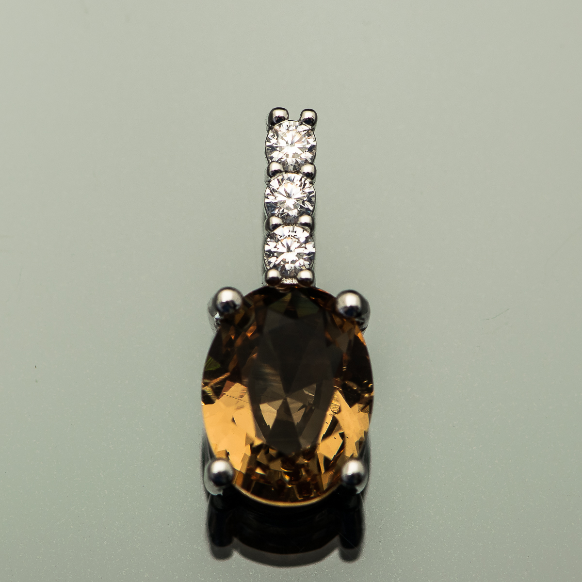 Sterling Silver and Synthetic Citrine Pendant