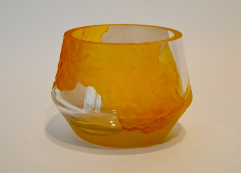 Rebecca Odom Art Glass Bowl Signed