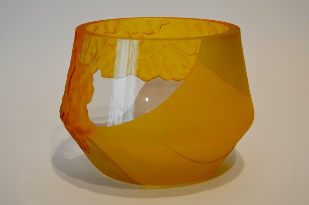 Rebecca Odom Art Glass Bowl Signed