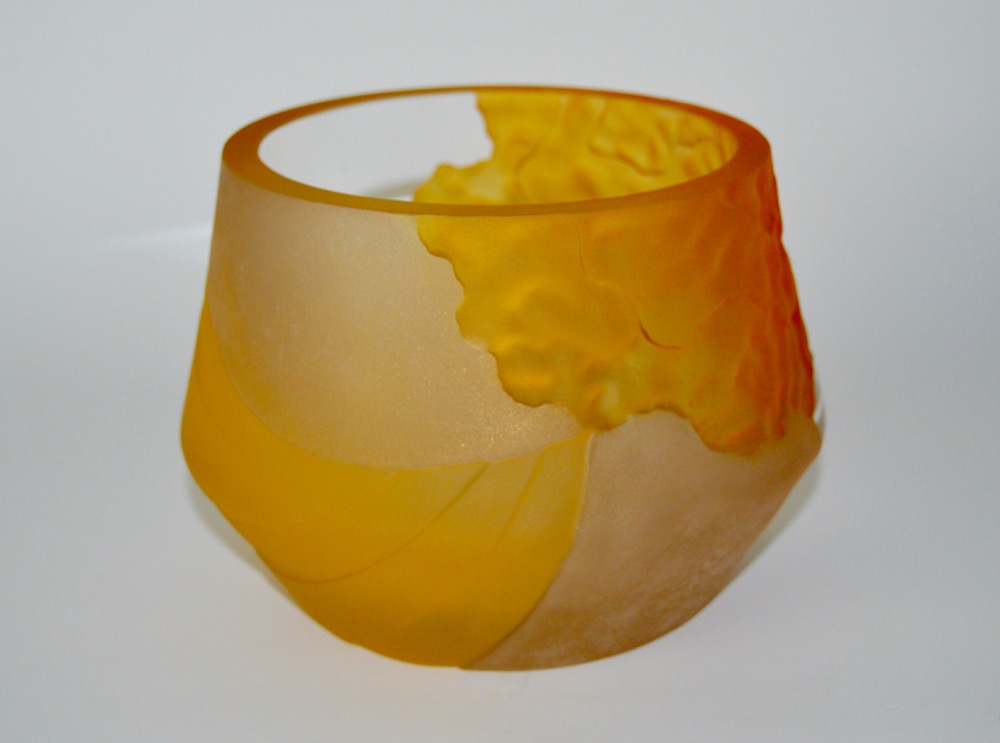 Rebecca Odom Art Glass Bowl Signed