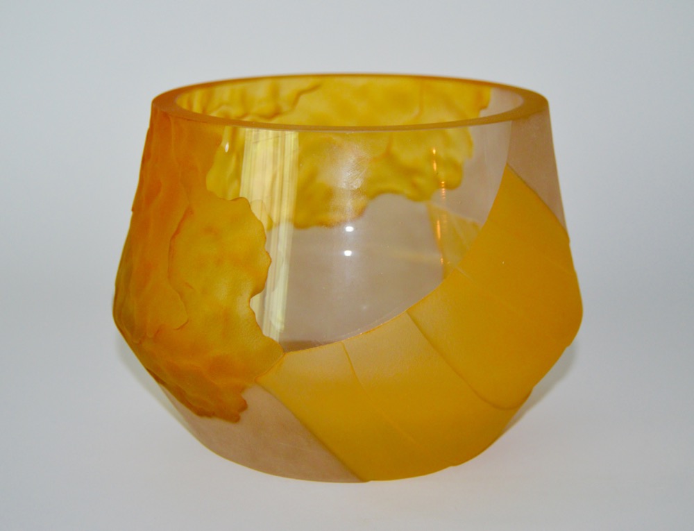 Rebecca Odom Art Glass Bowl Signed