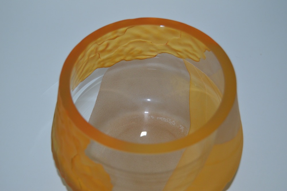 Rebecca Odom Art Glass Bowl Signed