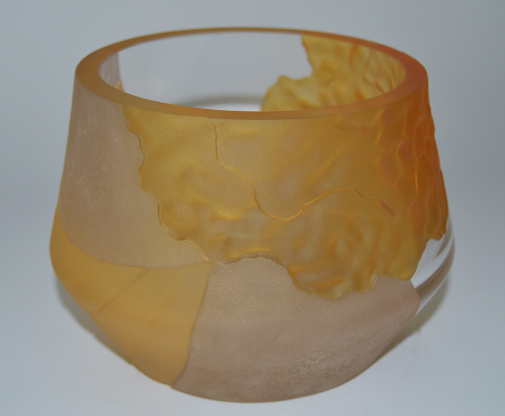 Rebecca Odom Art Glass Bowl Signed