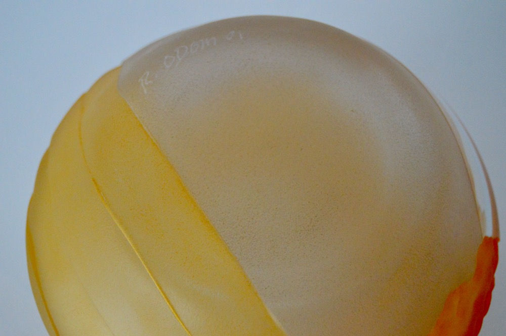 Rebecca Odom Art Glass Bowl Signed