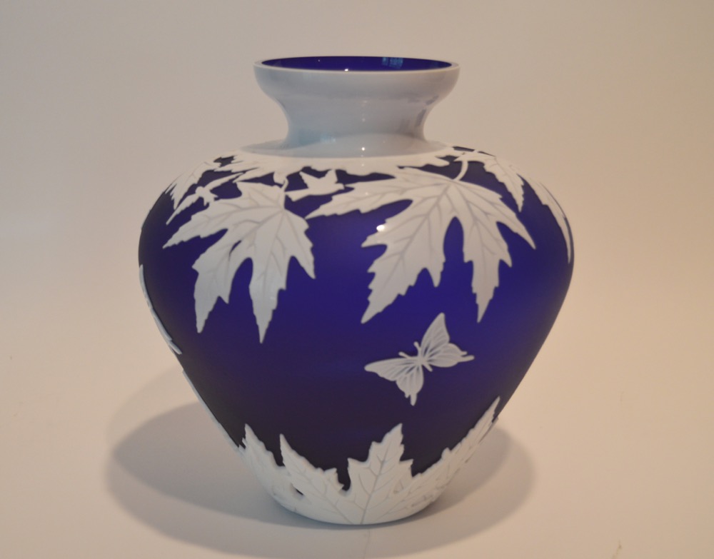 Kelsey Murphy Pilgrim Cameo Glass Vase