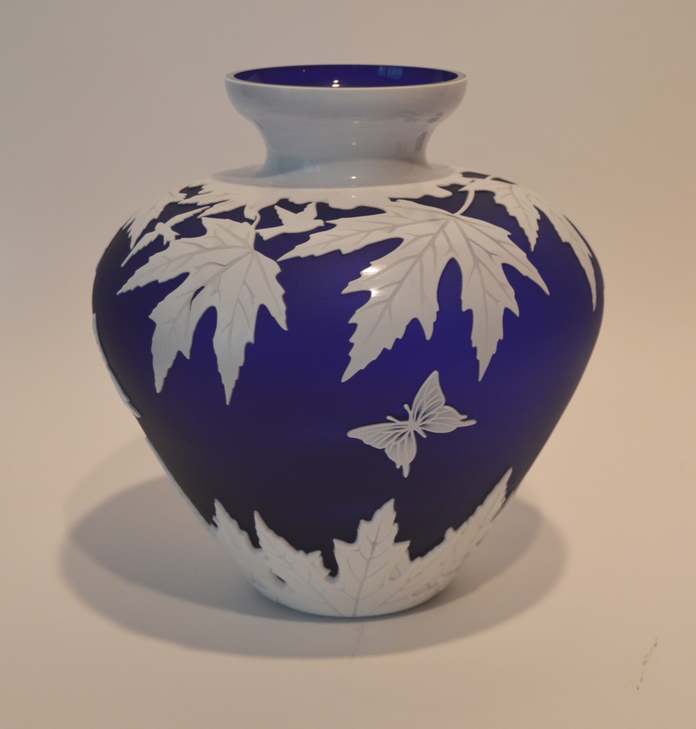 Kelsey Murphy Pilgrim Cameo Glass Vase