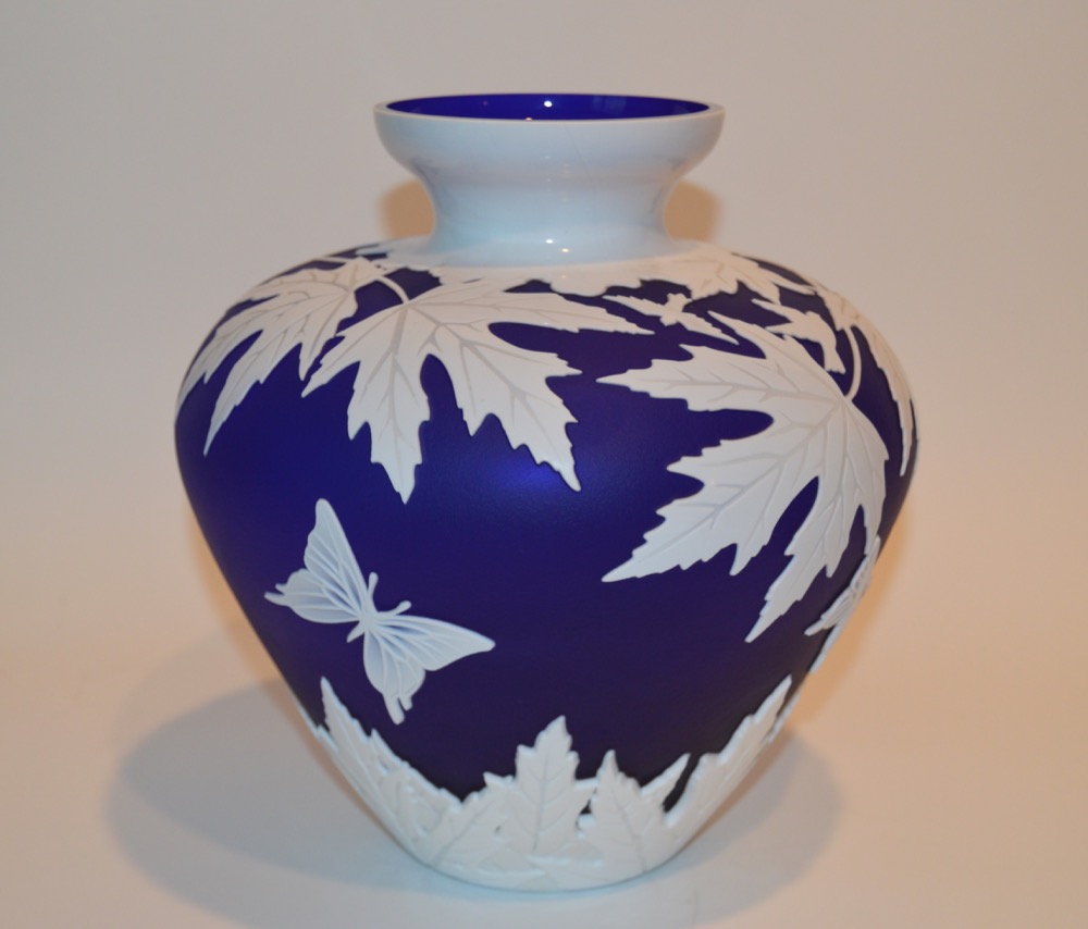 Kelsey Murphy Pilgrim Cameo Glass Vase