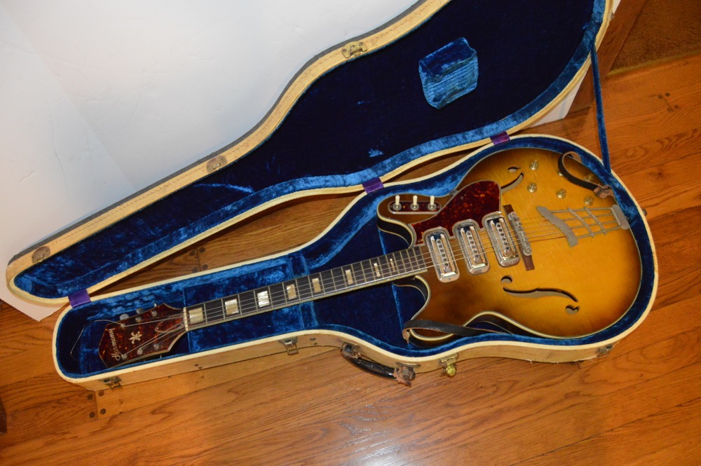 Vintage Harmony Hollow Body Electric Guitar