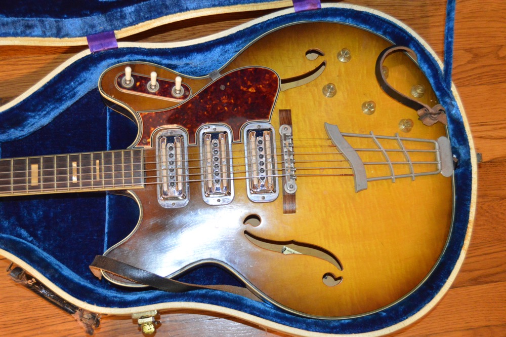 Vintage Harmony Hollow Body Electric Guitar