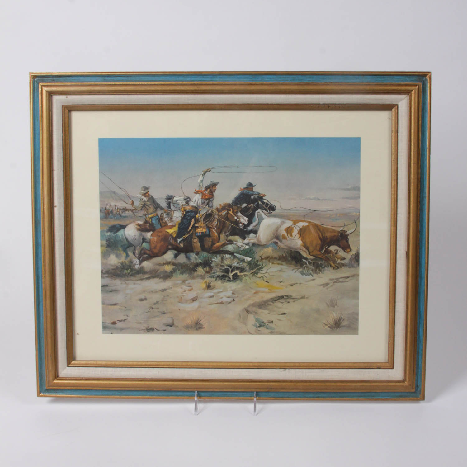 Offset Lithograph after Charles Marion Russell's 1902 "Herd Quitters"