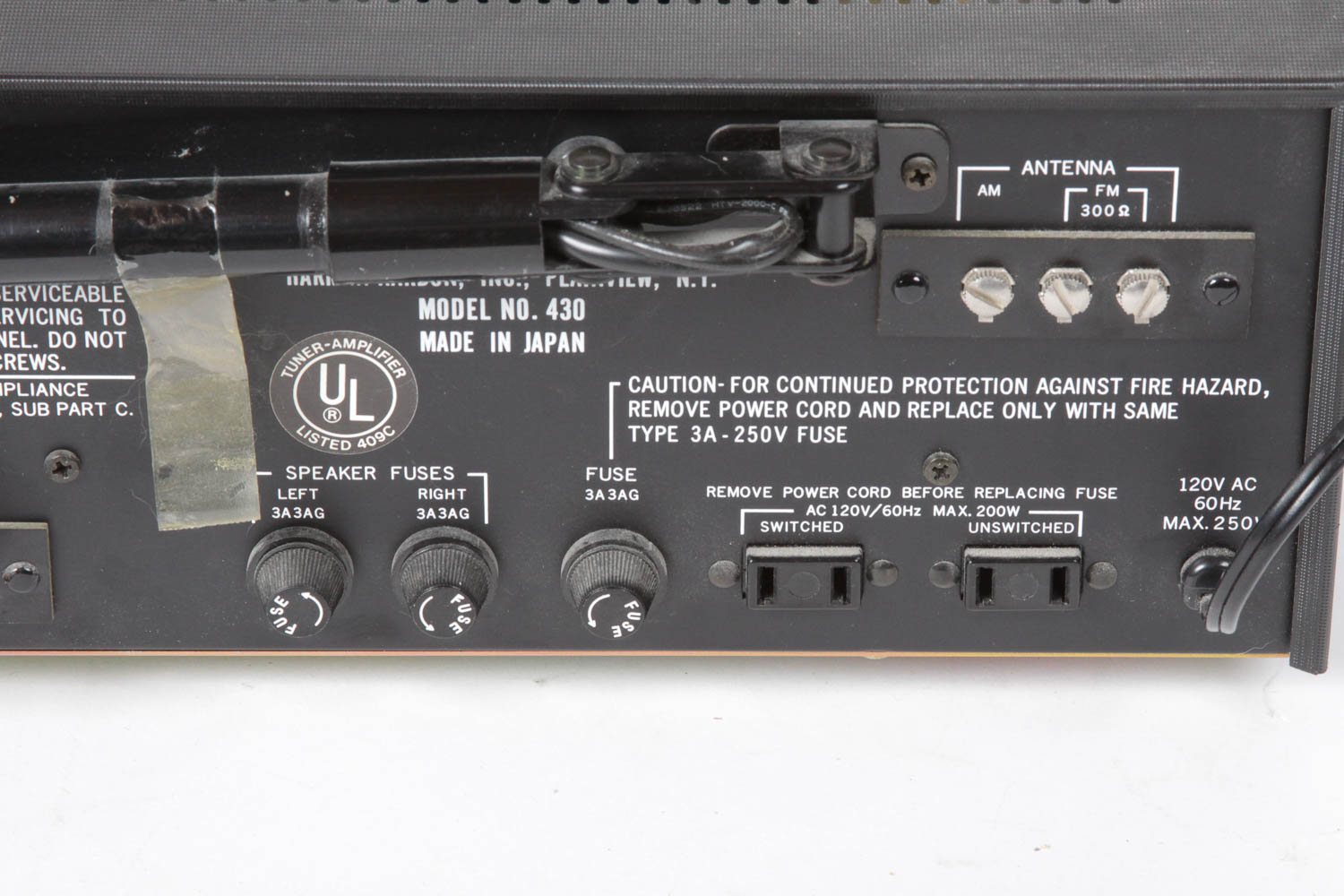 Harman/Kardon Receiver, Phillips Turntable, Ultralinear Speakers