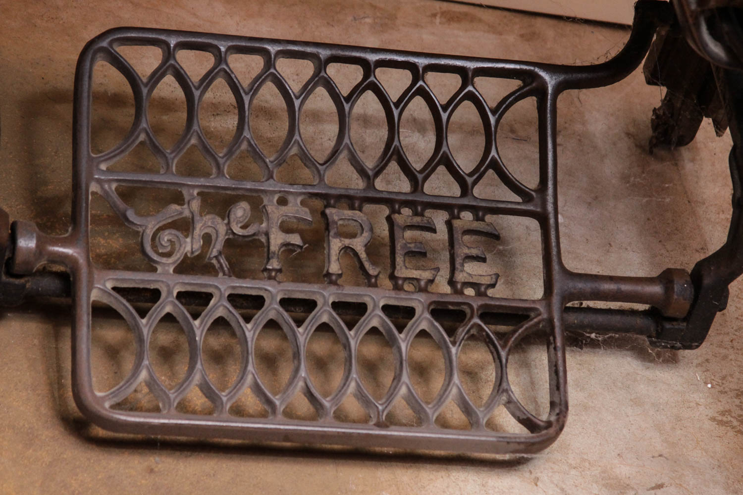 Antique Sewing Machine in Oak Cabinet by Free Co.