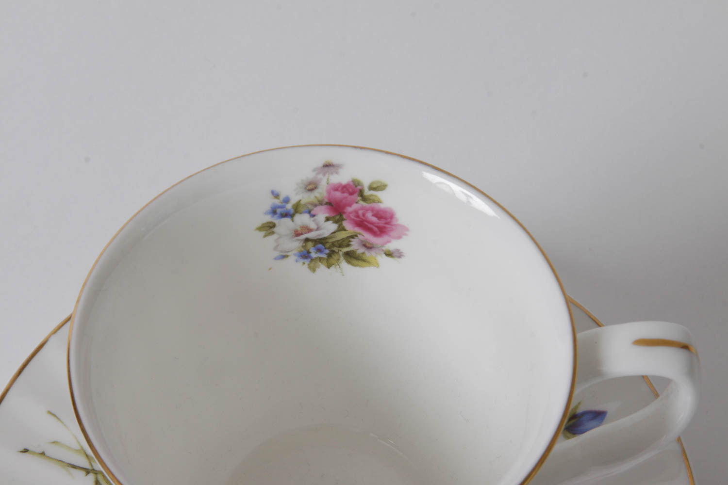 Assortment of Floral Tea Cups and Saucers