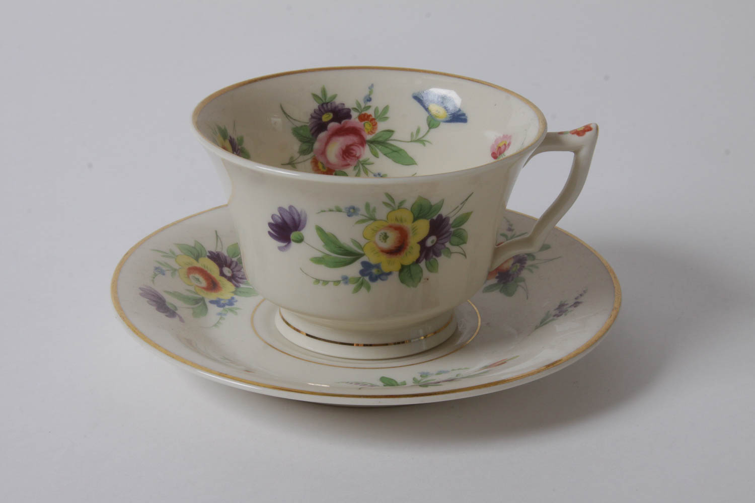 Assortment of Floral Tea Cups and Saucers