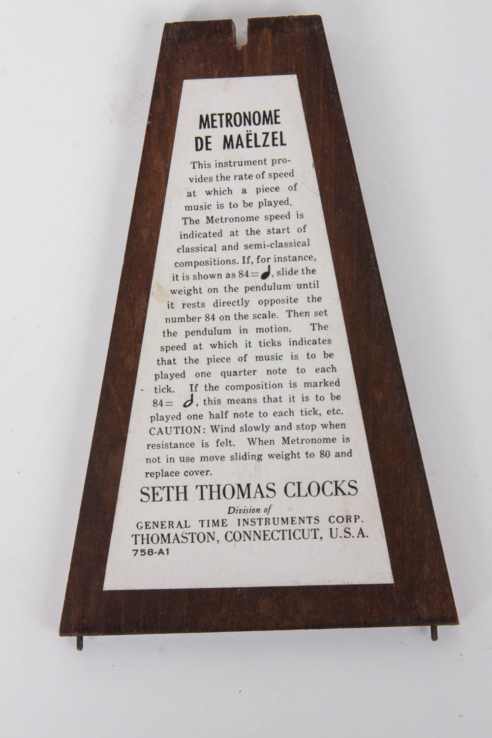 Vintage Wooden Metronome