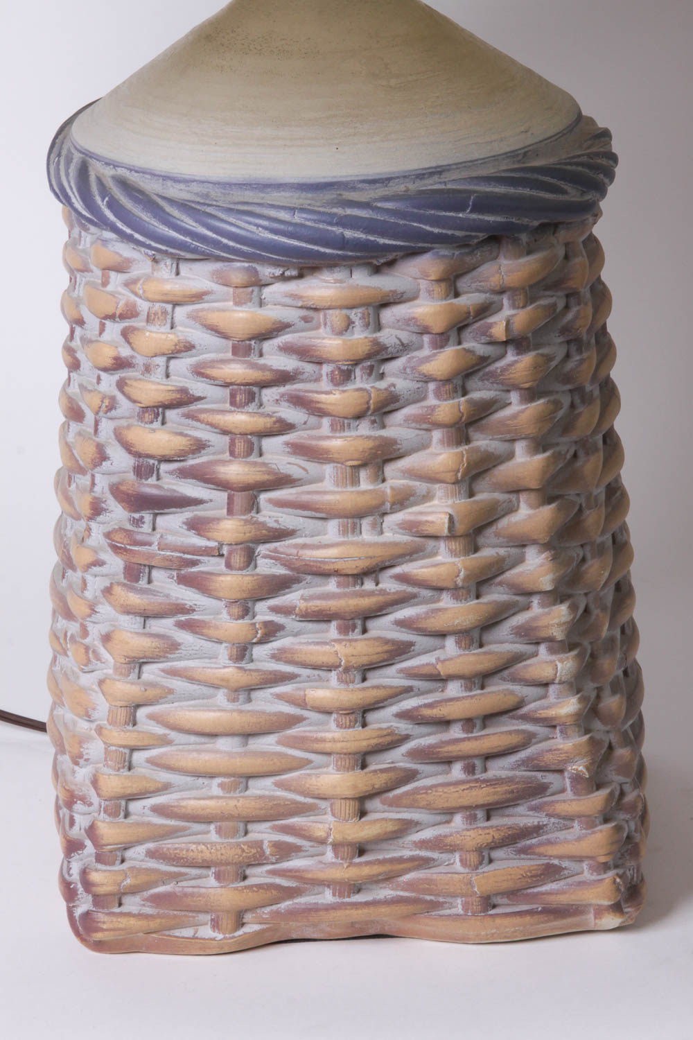 Ceramic Basket-Weave Lamp