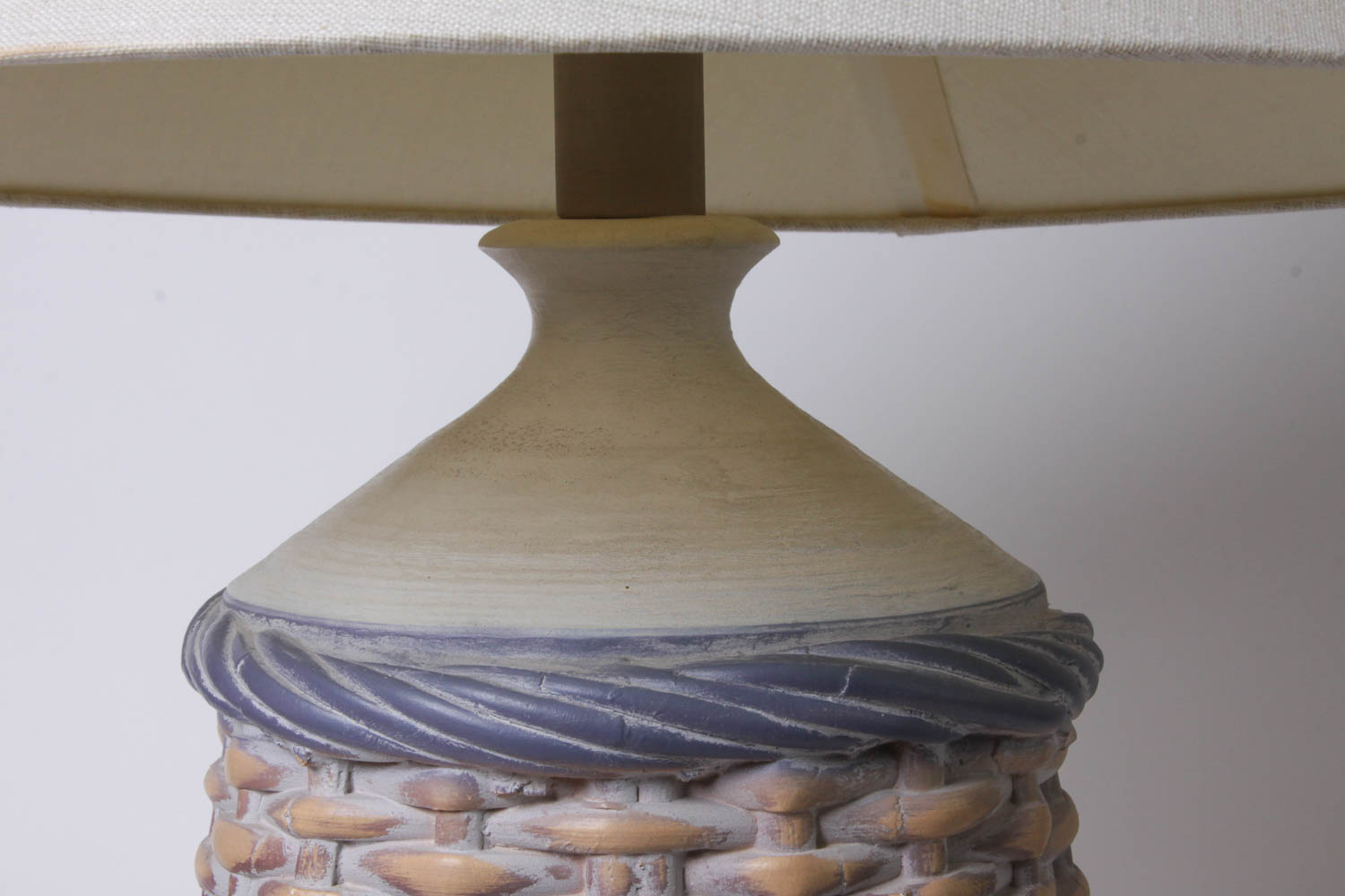 Ceramic Basket-Weave Lamp