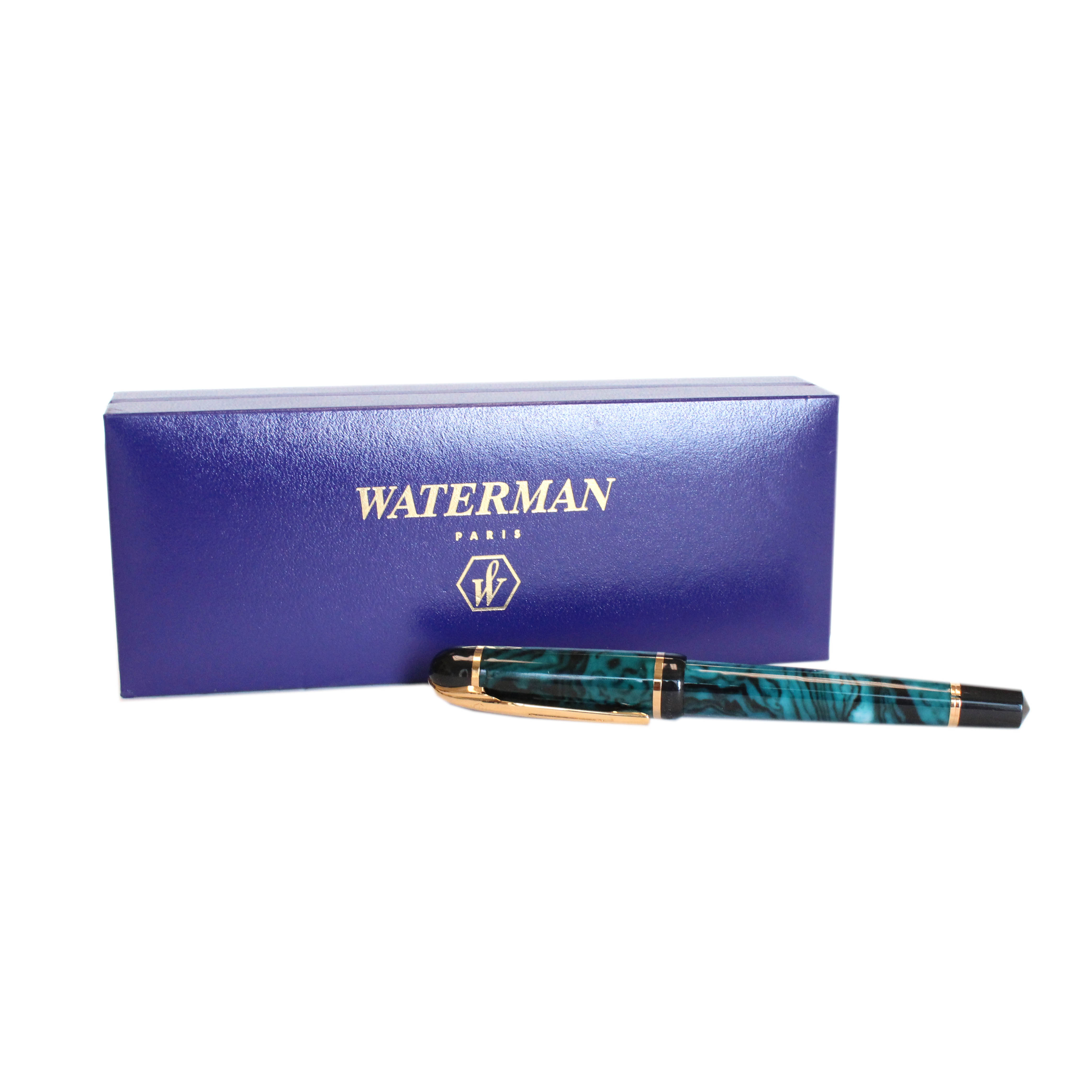 Waterman "Phileas" Green Marble Ballpoint Pen