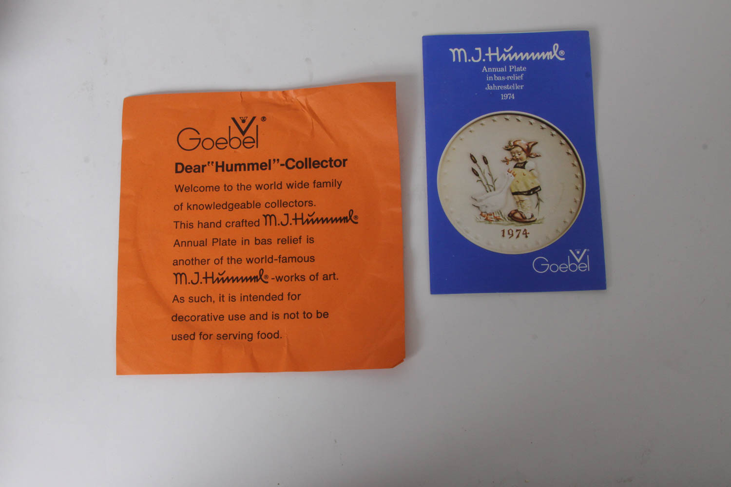 1974 Hummel Plate with Original Box