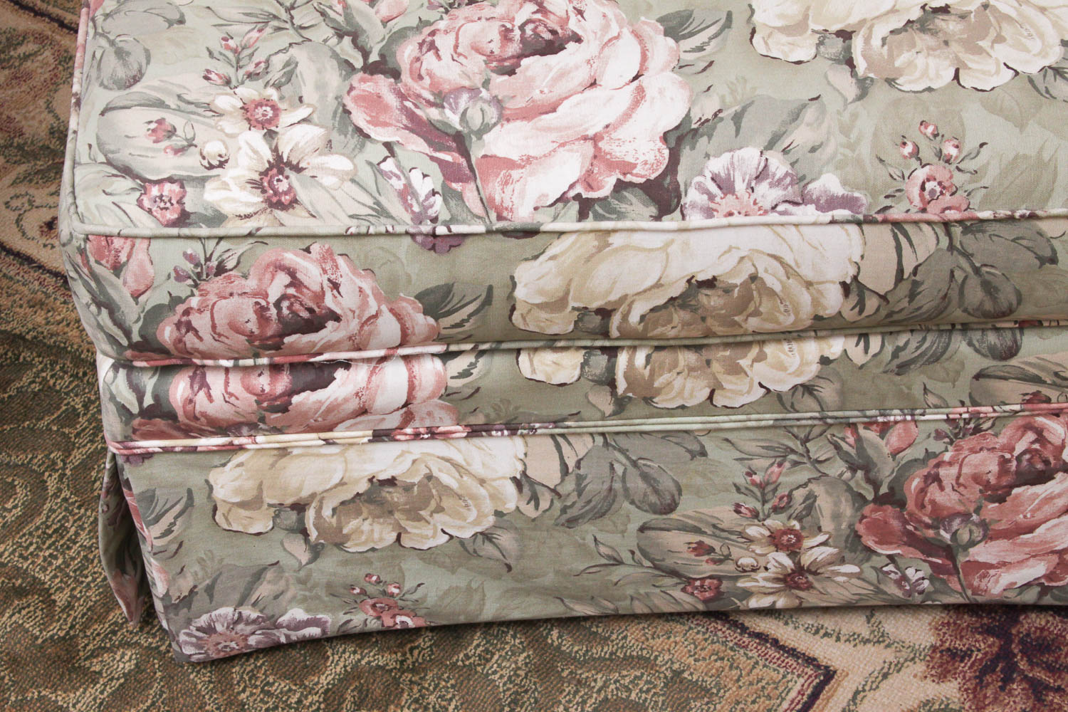 Oversized Upholstered Armchair and Ottoman Set