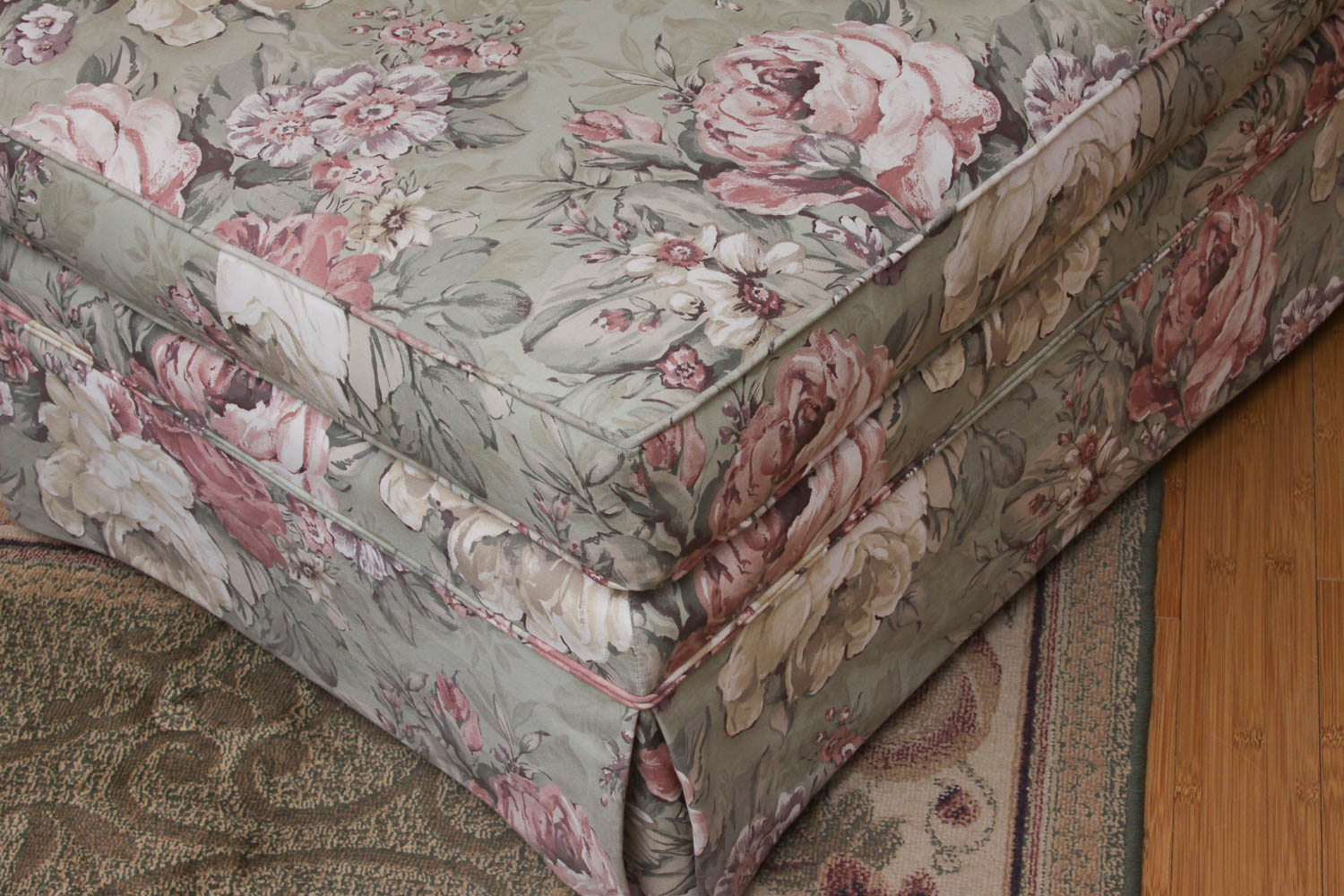 Oversized Upholstered Armchair and Ottoman Set