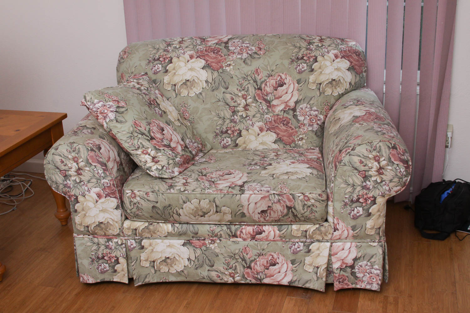 Oversized Upholstered Armchair and Ottoman Set