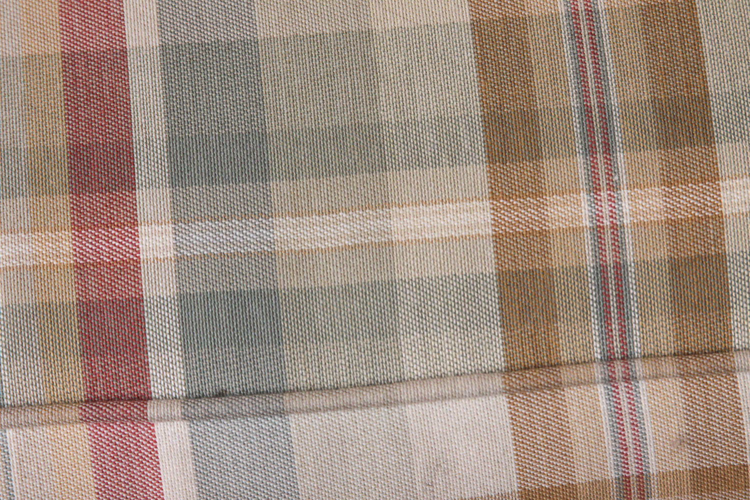 Plaid Upholstered Sofa