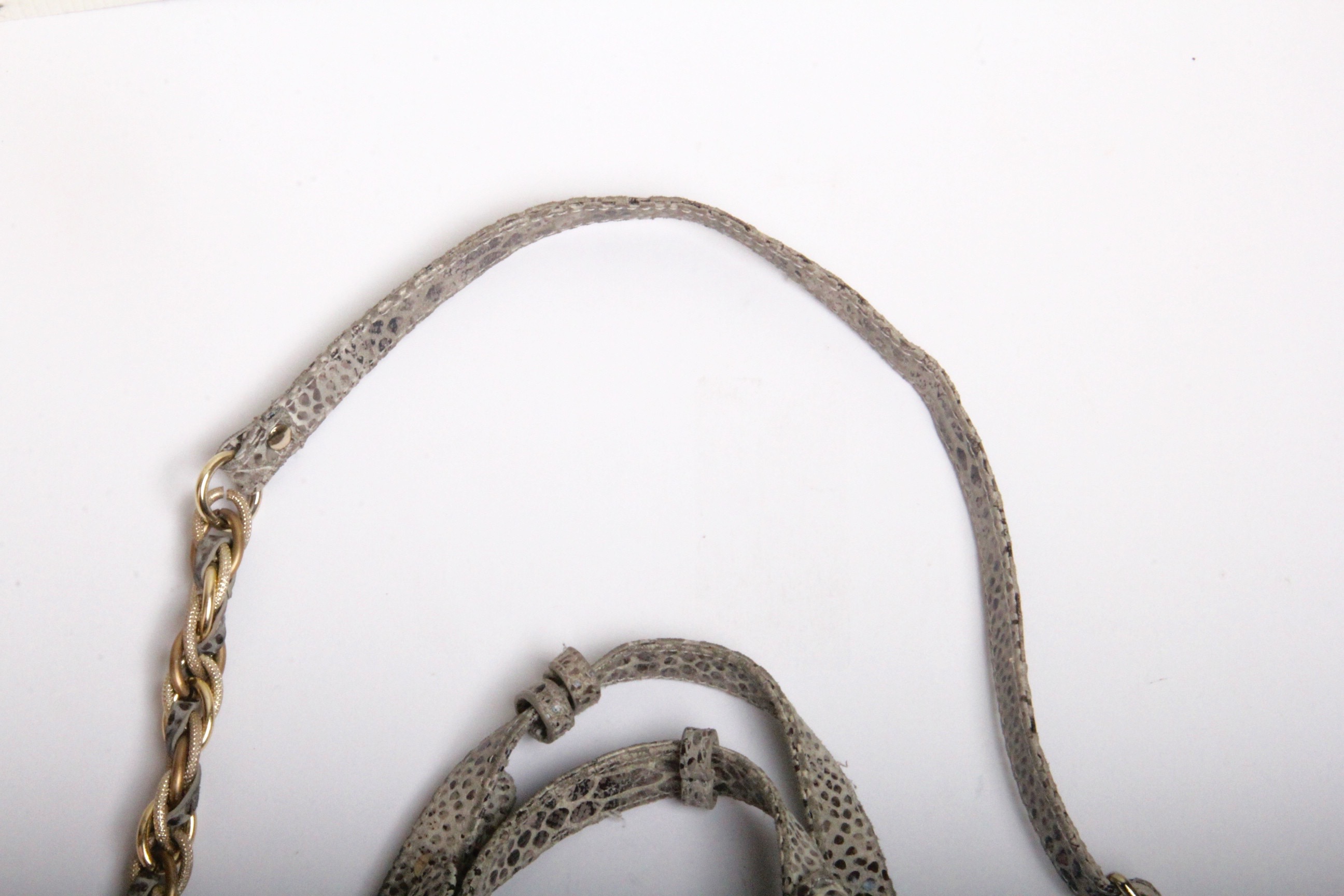 Elliott Lucca Snakeskin Style Leather Handbag