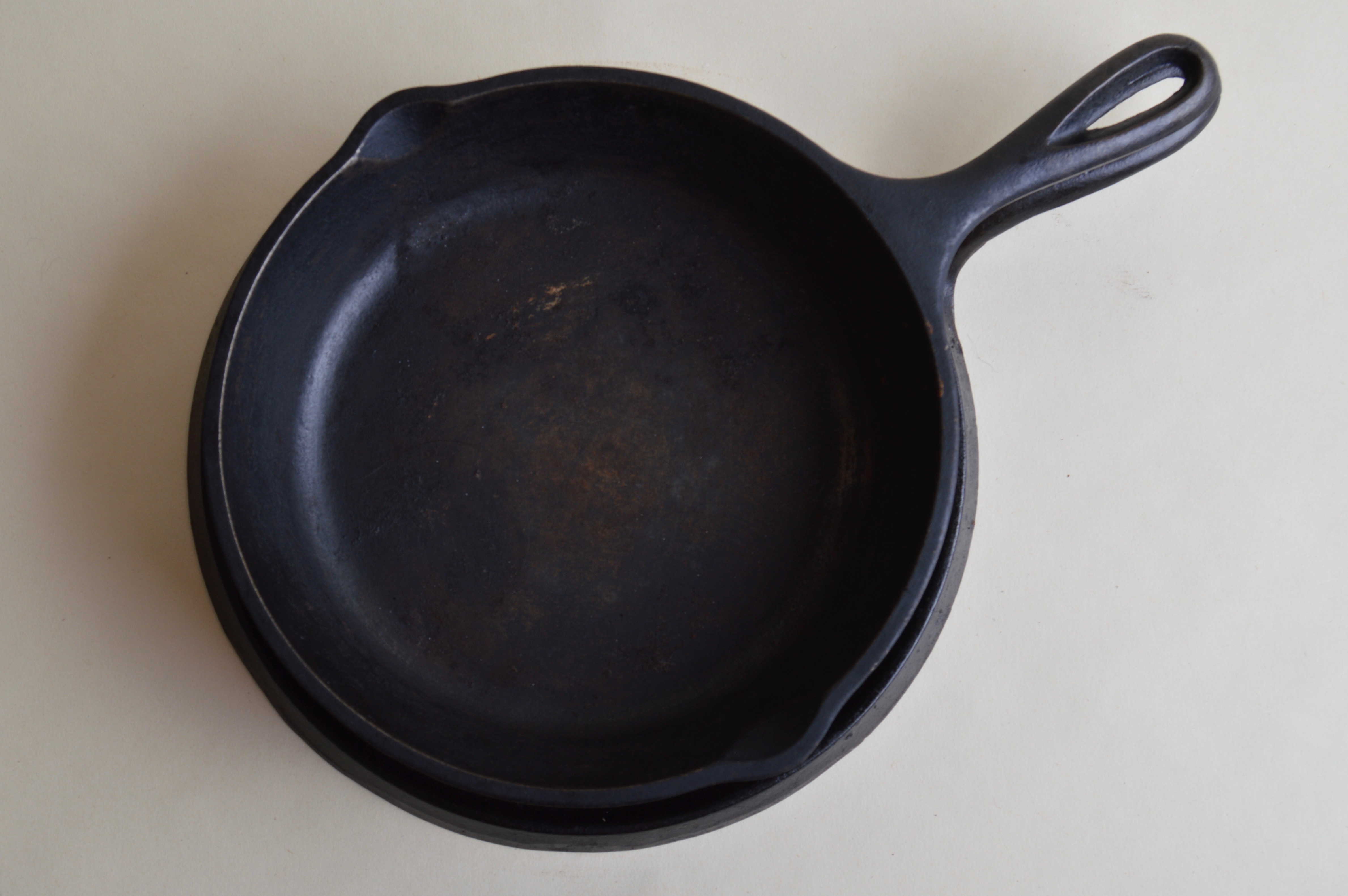 Griswold and Lodge Cast Iron Skillets with Two Mortar & Pestle