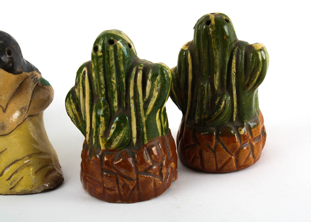 Hand Painted Tlaquepaque Salt and Pepper Shakers