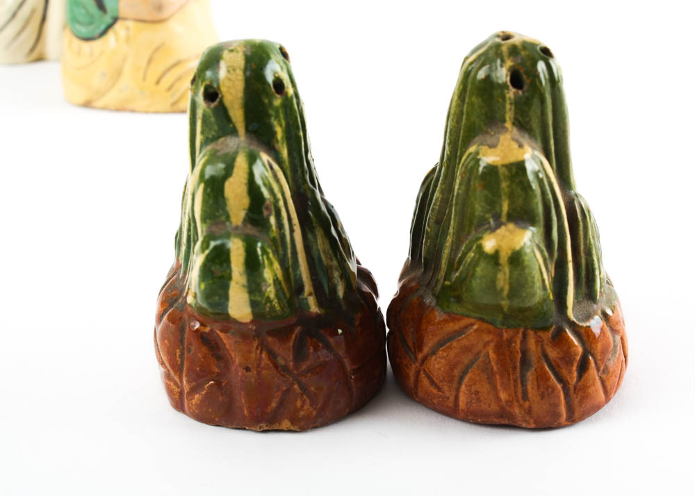 Hand Painted Tlaquepaque Salt and Pepper Shakers
