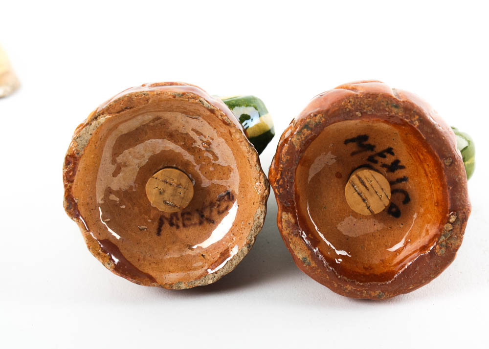 Hand Painted Tlaquepaque Salt and Pepper Shakers