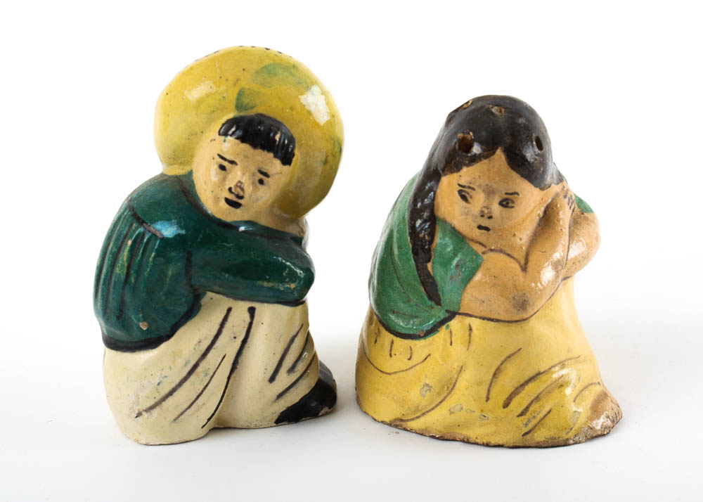 Hand Painted Tlaquepaque Salt and Pepper Shakers