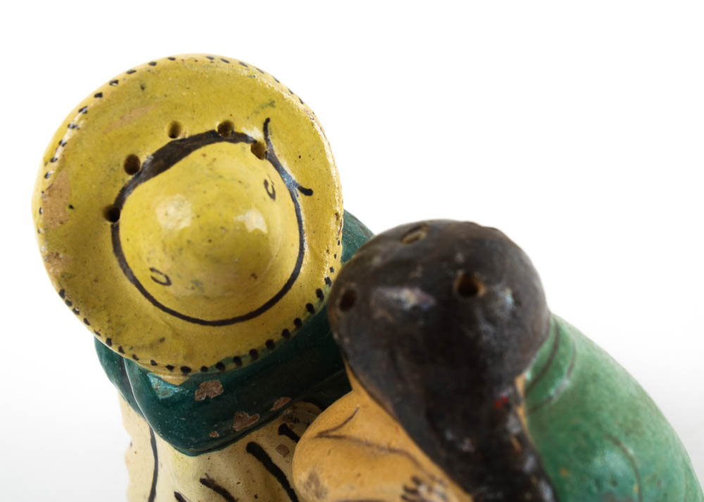 Hand Painted Tlaquepaque Salt and Pepper Shakers