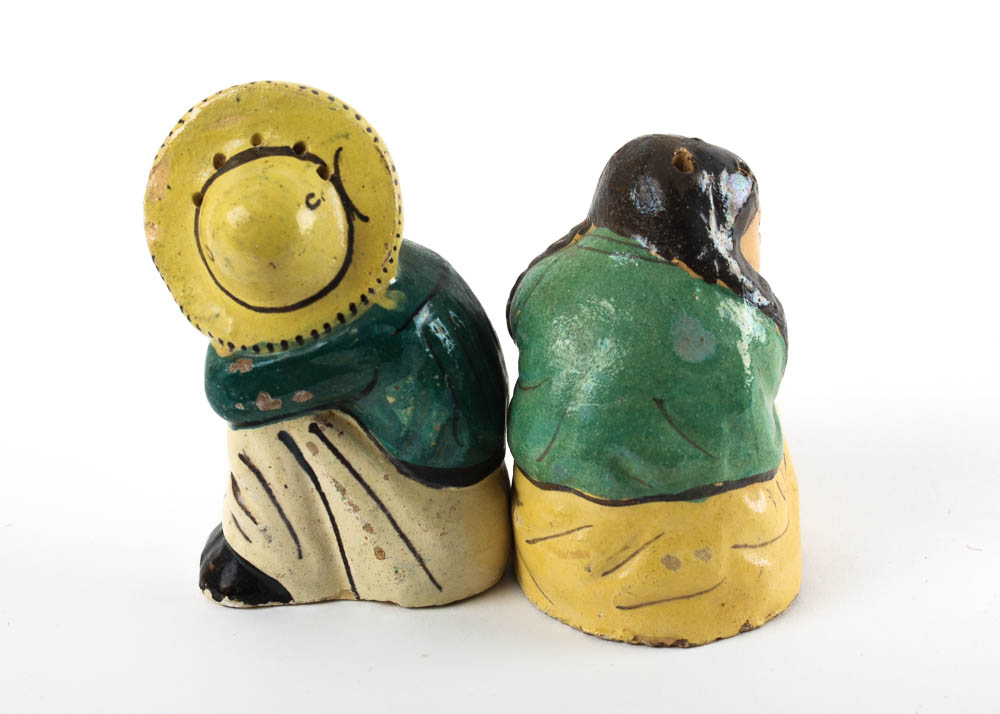 Hand Painted Tlaquepaque Salt and Pepper Shakers