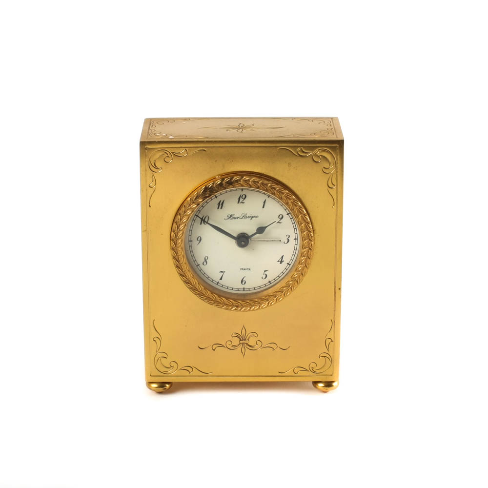 Small French Hour Lavigne Vintage Desk Clock