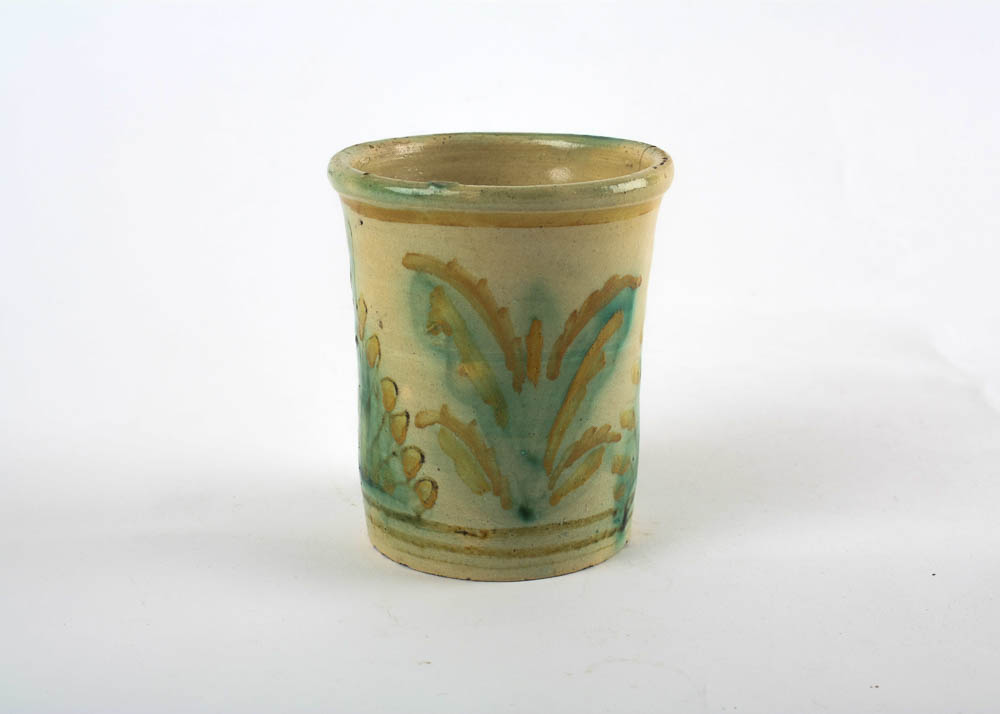 Antique Hand Painted Majolica Cup