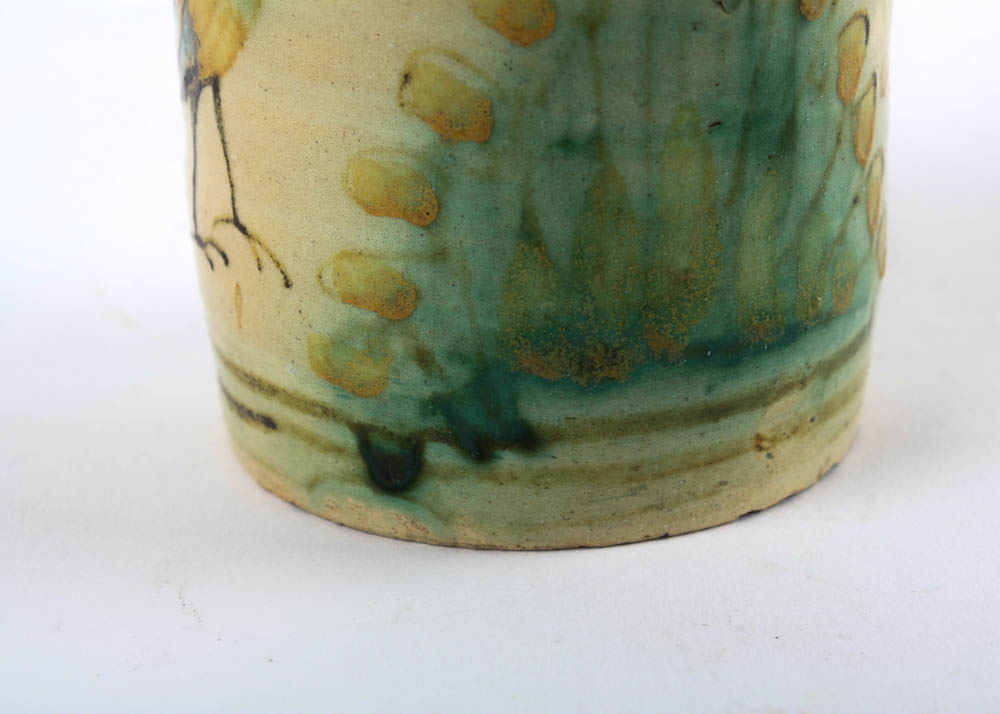 Antique Hand Painted Majolica Cup