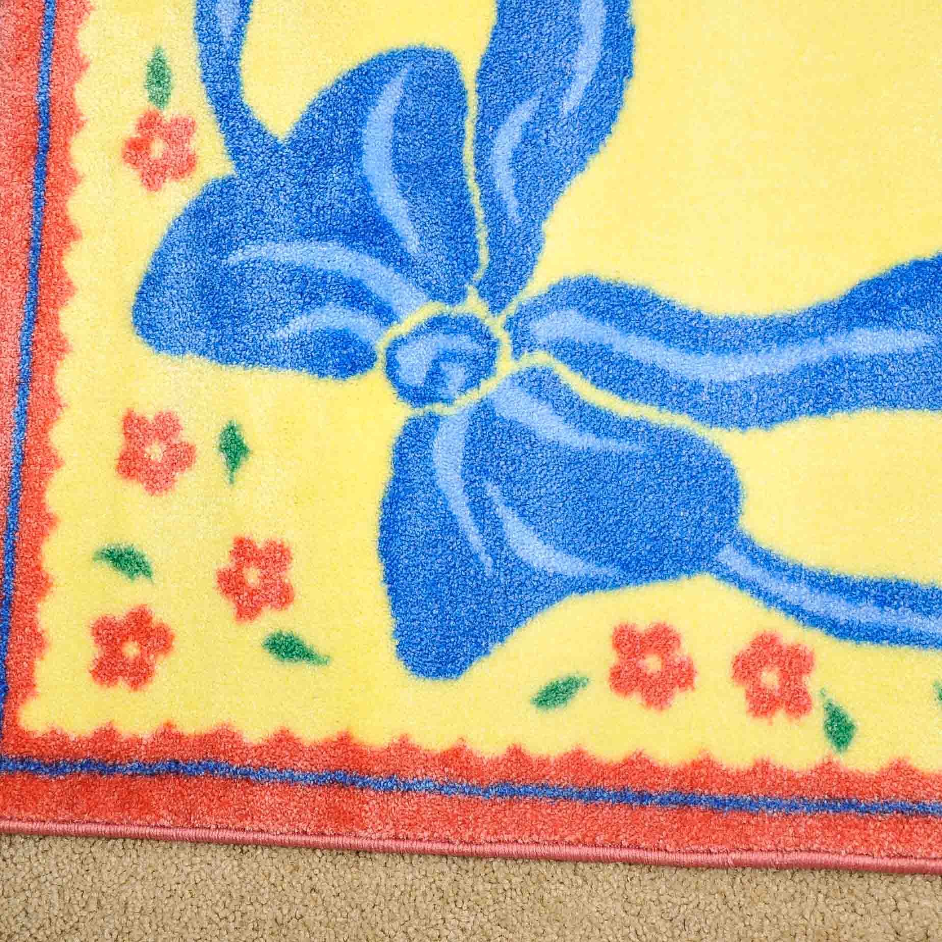 Poppy Blue Bow Rug