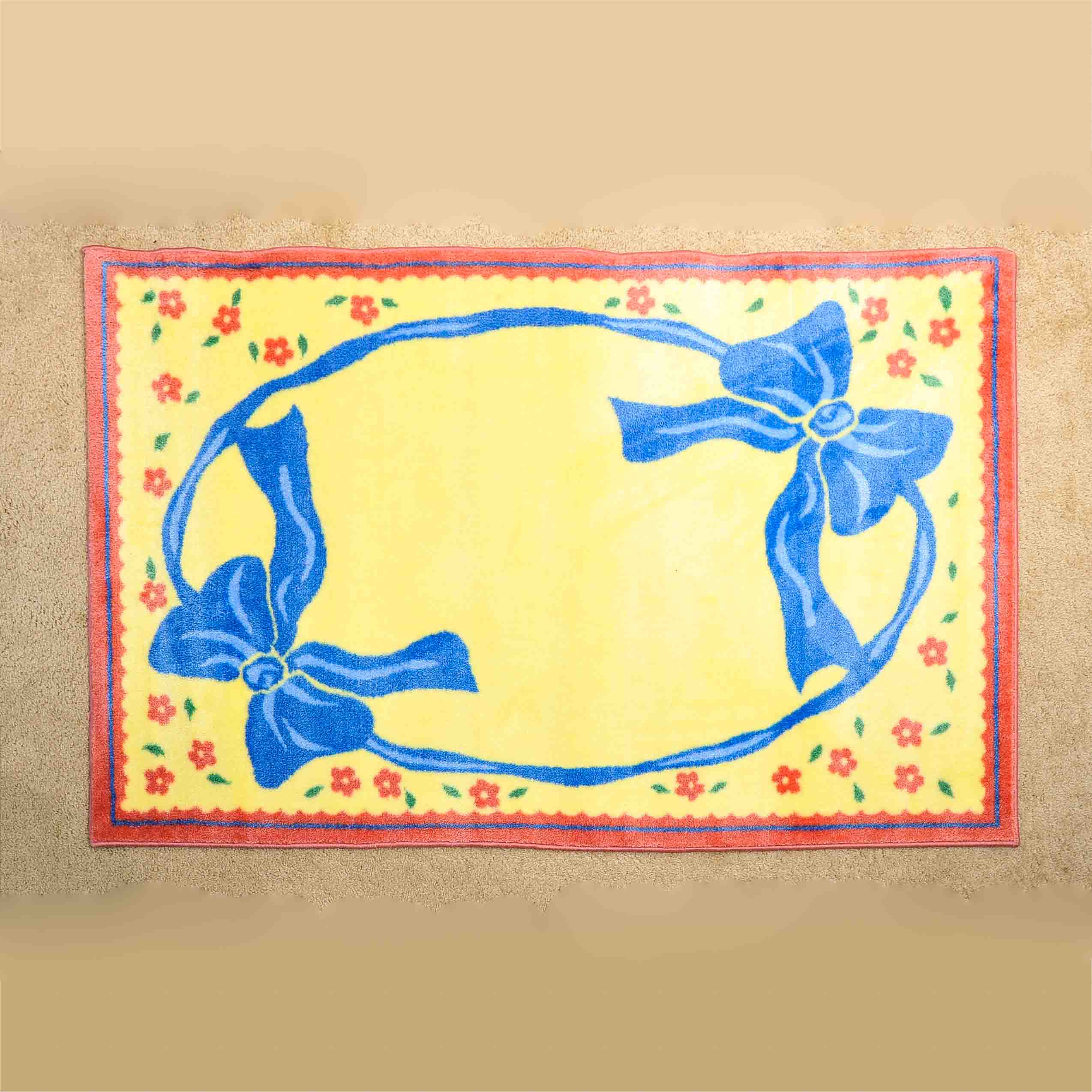 Poppy Blue Bow Rug