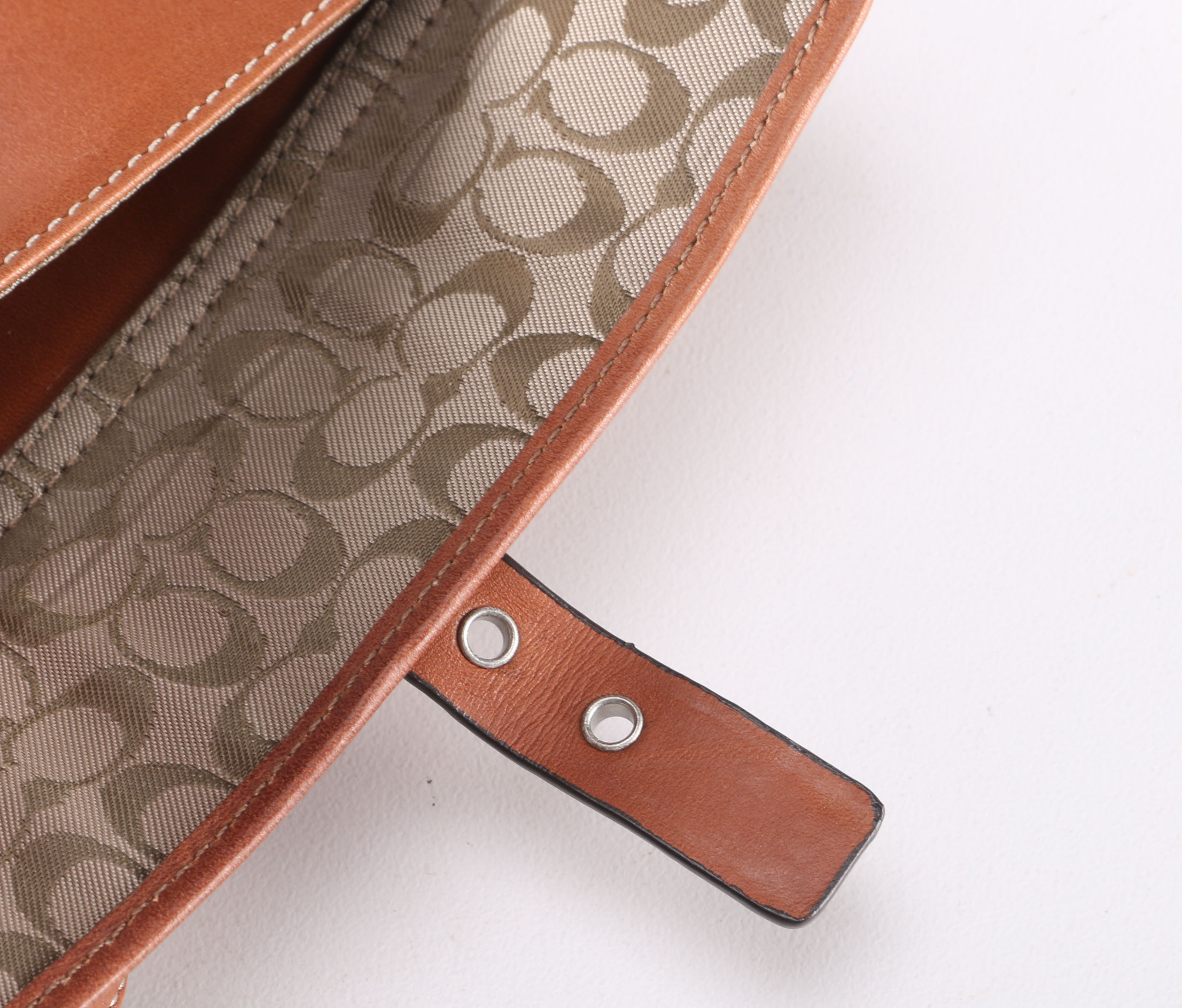 Coach Brown Leather Wristlet