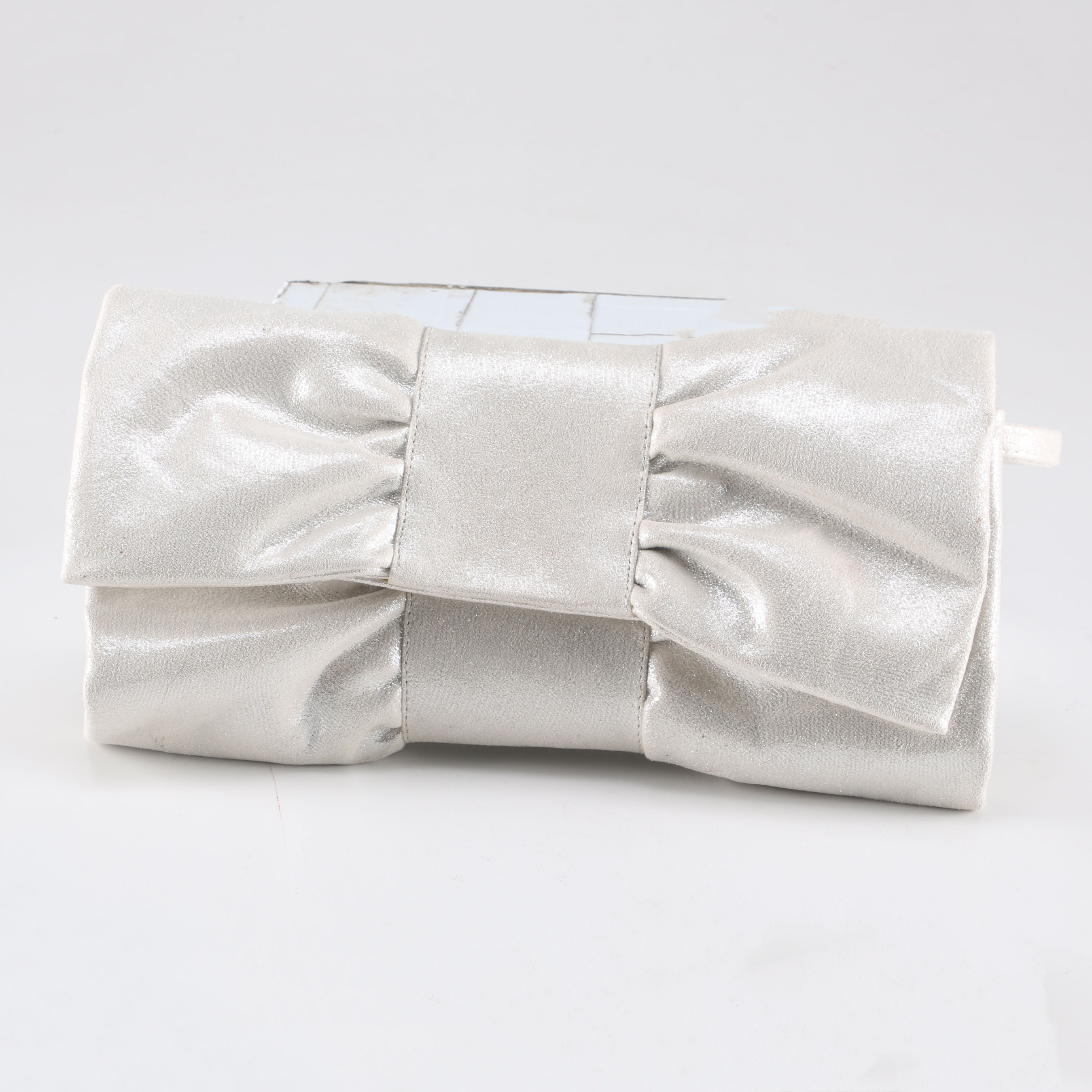 Stuart Weitzman White Bow Clutch