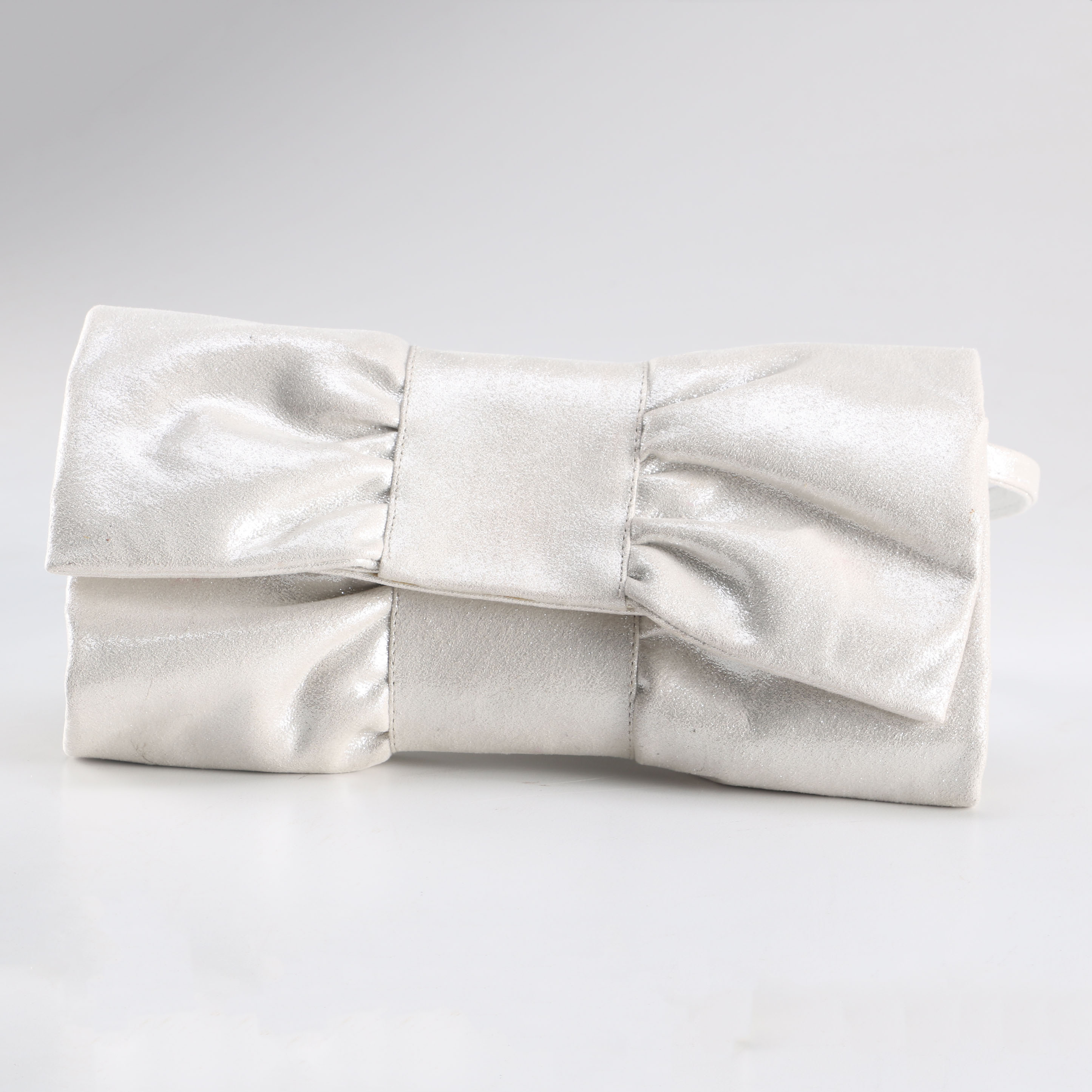 Stuart Weitzman White Bow Clutch